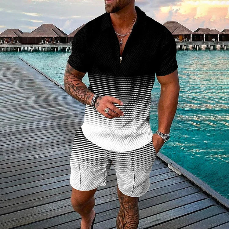 ROWAN – DARKNESS POLO SHIRT & SHORTS SET