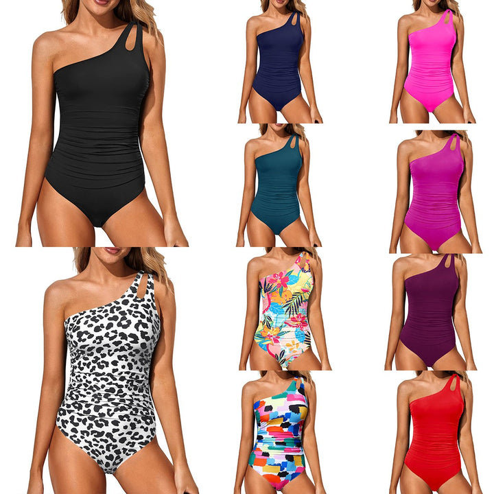 AUTUMN – ONE SHOULDER ONE-PIECE SWIMSUIT