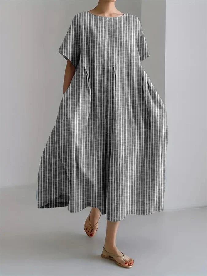 CALYPSO – CASUAL LONG DRESS WITH COMFORTABLE CUT & RETRO STYLE