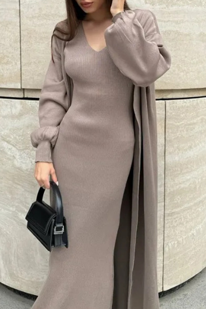 ELISKA – CASUAL O-NECK LONG SLEEVE TWO-PIECE SET