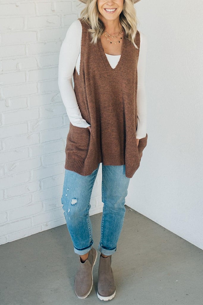 ORIELLE – COZY POCKET SWEATER VEST