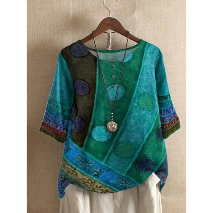 Brienna | Comfortable Colorful Top With Half Sleeves