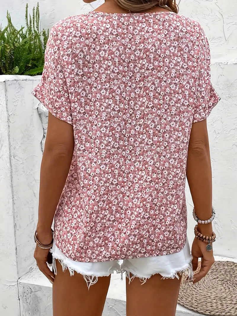 ELLIORA – FLORAL PINK PRINT BLOUSE