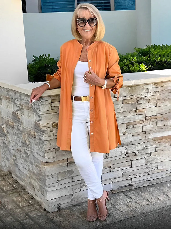 BELLAMY – GATHERED BACK COTTON SHIRT JACKET