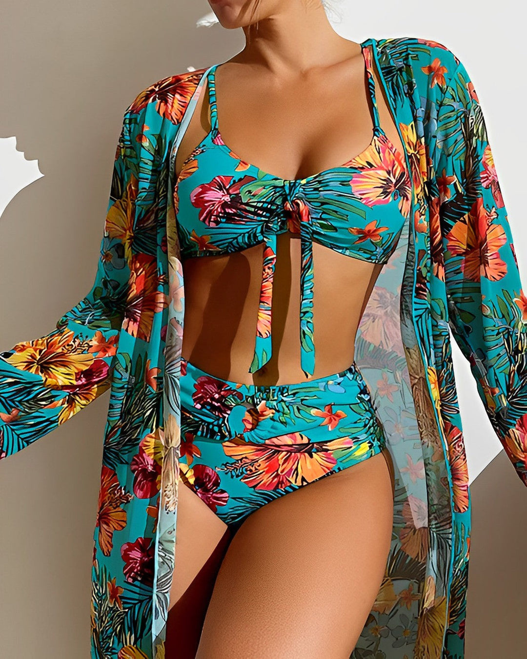 AZALEA – TROPICAL PRINT BIKINI SET WITH COVER-UP