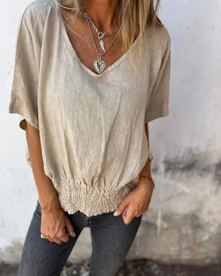 SORRELIA – CLOSE CUT V NECK TEE