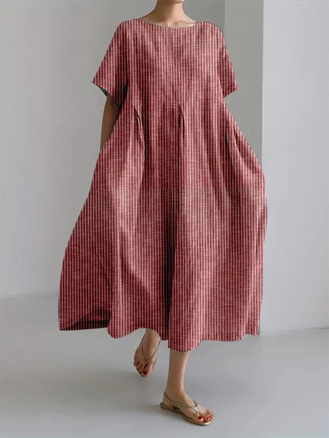 CALYPSO – CASUAL LONG DRESS WITH COMFORTABLE CUT & RETRO STYLE