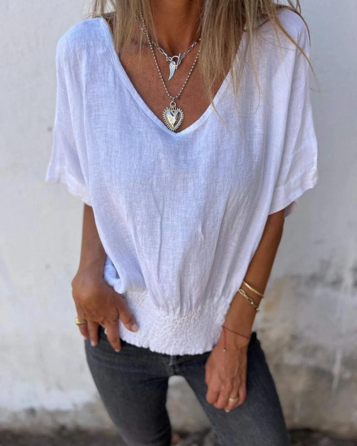 SORRELIA – CLOSE CUT V NECK TEE
