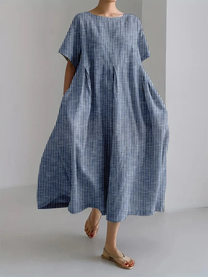 CALYPSO – CASUAL LONG DRESS WITH COMFORTABLE CUT & RETRO STYLE