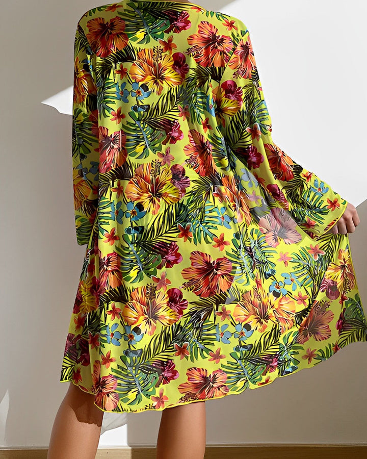 AZALEA – TROPICAL PRINT BIKINI SET WITH COVER-UP