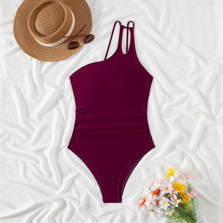 AUTUMN – ONE SHOULDER ONE-PIECE SWIMSUIT