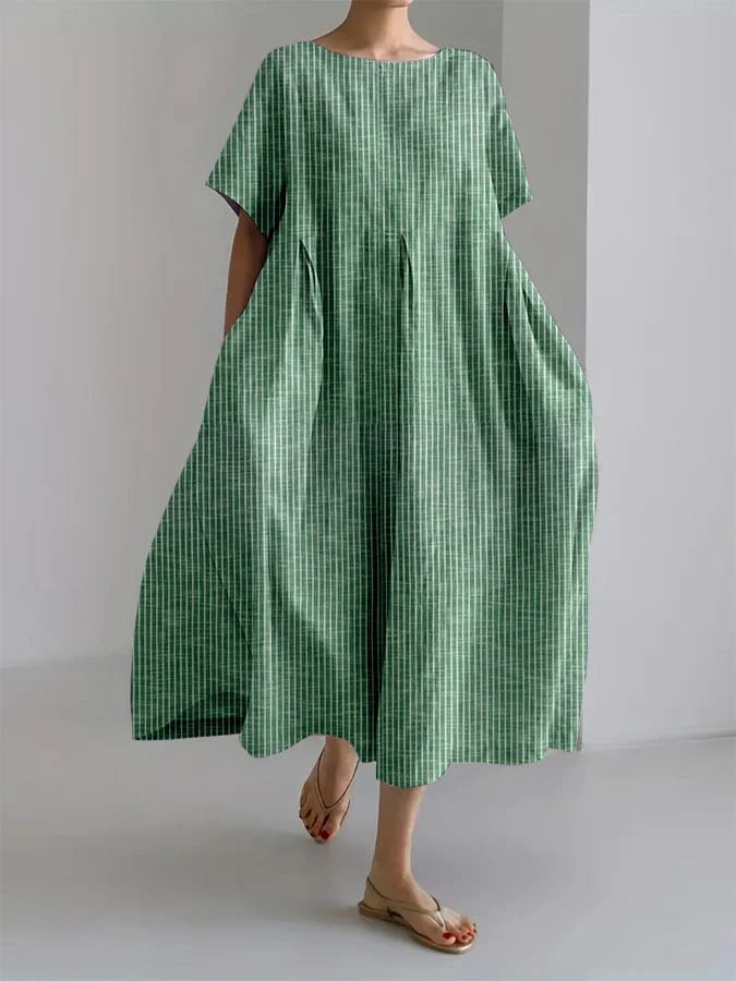 CALYPSO – CASUAL LONG DRESS WITH COMFORTABLE CUT & RETRO STYLE