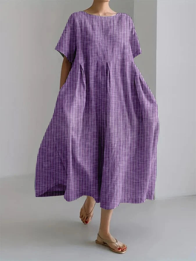CALYPSO – CASUAL LONG DRESS WITH COMFORTABLE CUT & RETRO STYLE