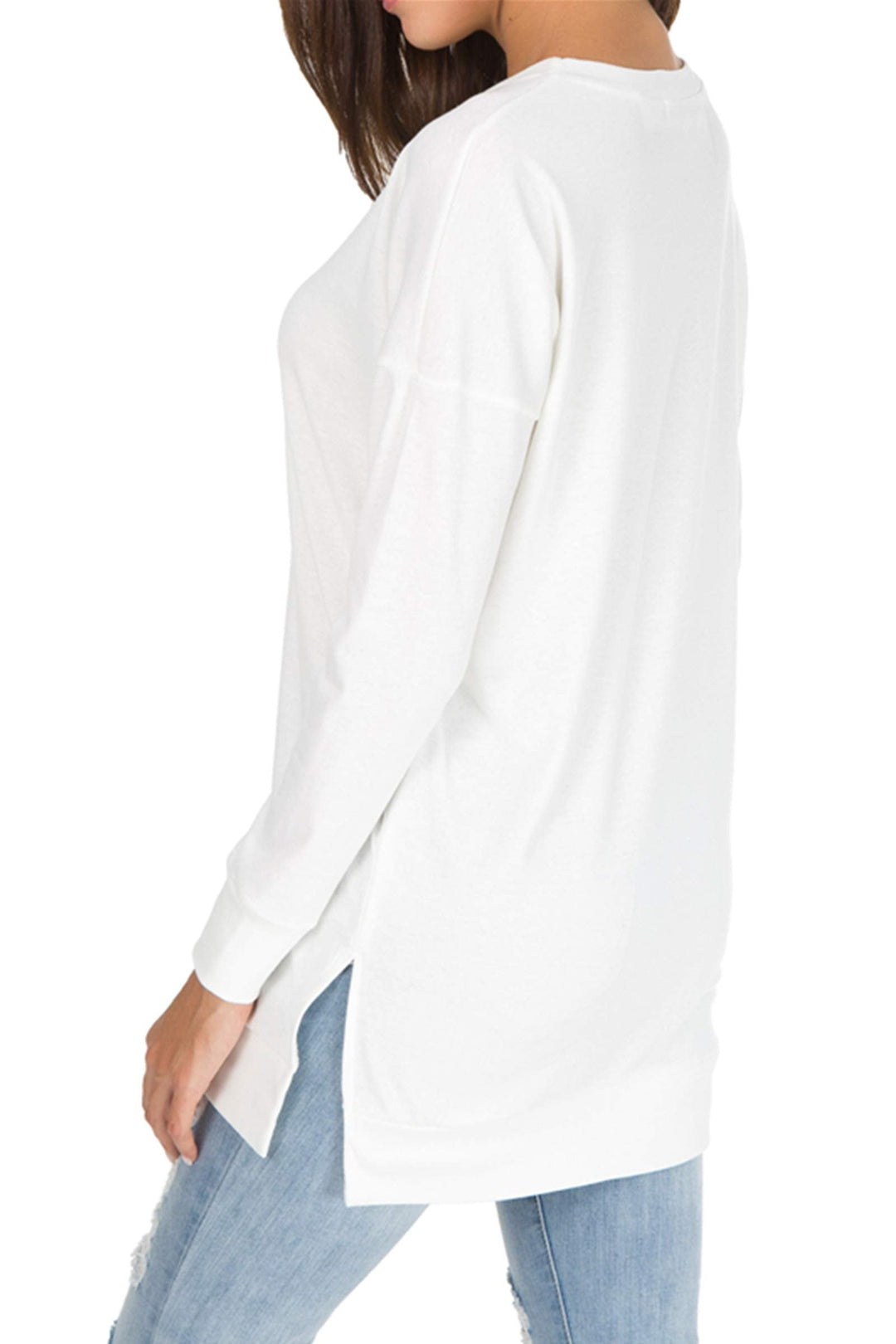 Aria | Long-Sleeved Side Slit Loose Top