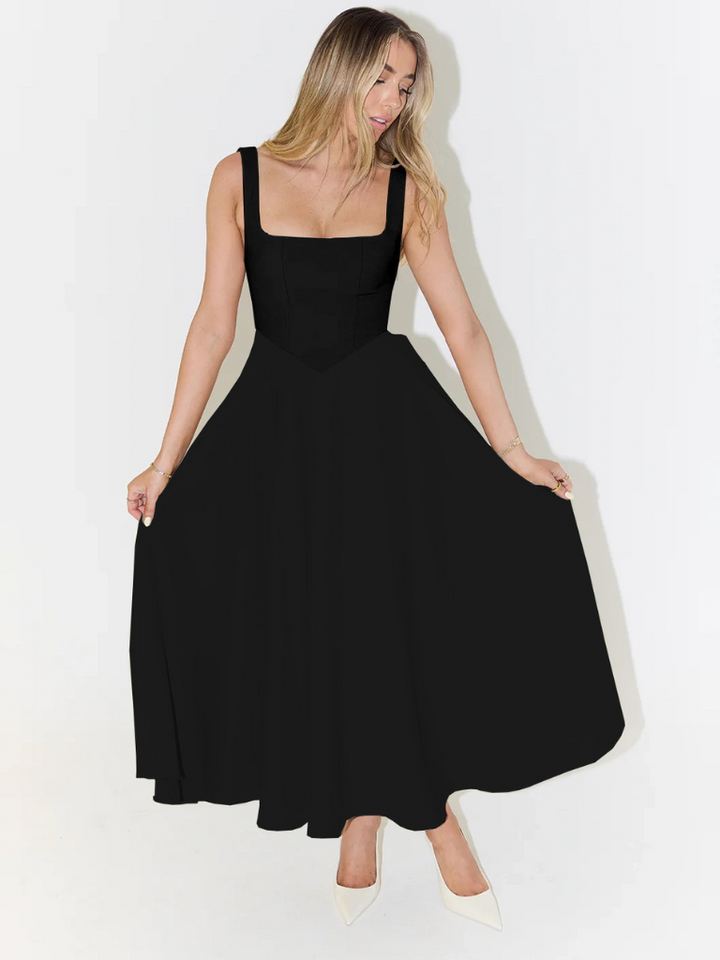 Savannah | Sleeveless Corset Midi Dress