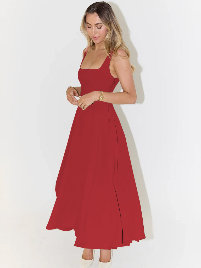 Savannah | Sleeveless Corset Midi Dress