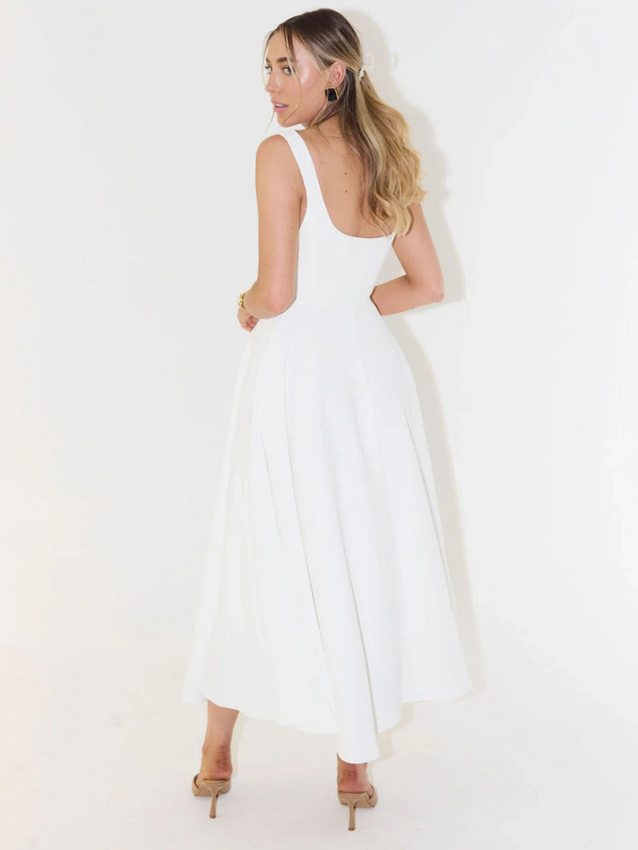 Savannah | Sleeveless Corset Midi Dress