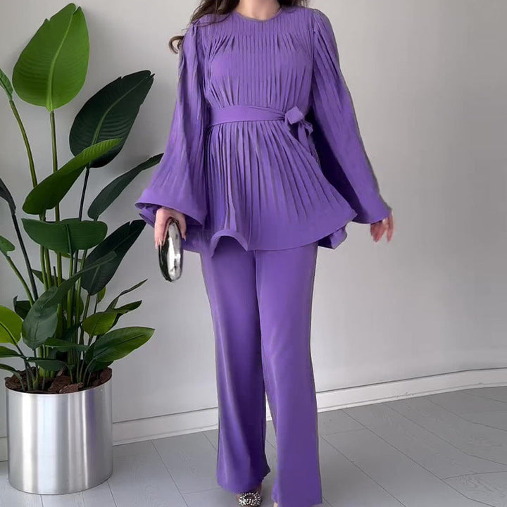 ZEILA – PLEATED TWO-PIECE SET