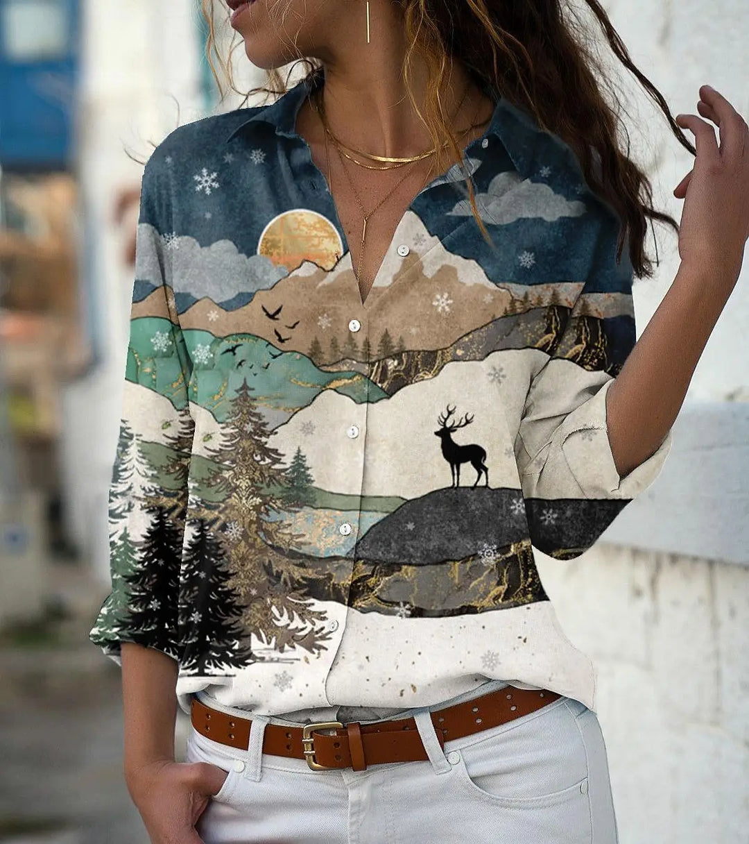 MAELYS – CASUAL PRINTED BLOUSE