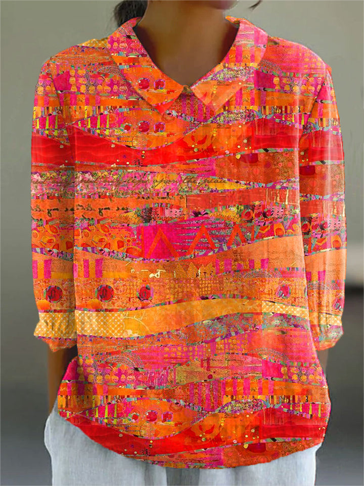 ISLA – VINTAGE ART PRINT CASUAL COTTON & LINEN