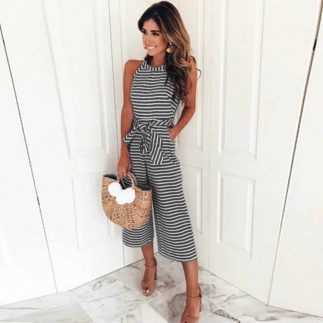 Zoe – Striped Jumpsuit