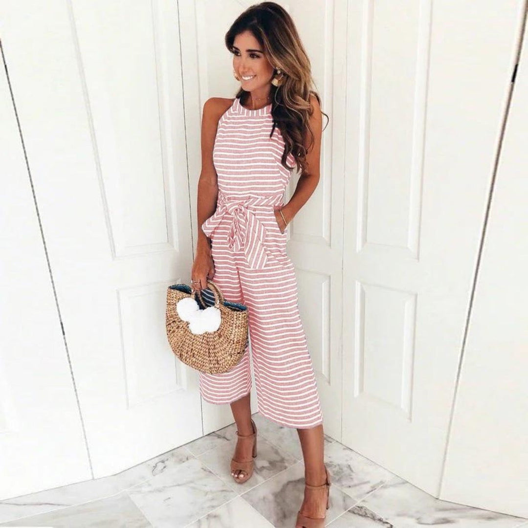 Zoe – Striped Jumpsuit