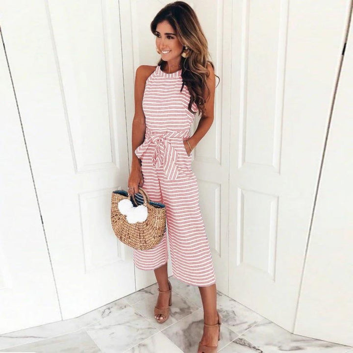 Zoe – Striped Jumpsuit