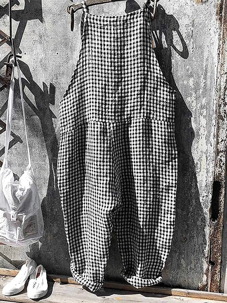 NAOMI – STRIPED OVERALL IN LINEN AND COTTON