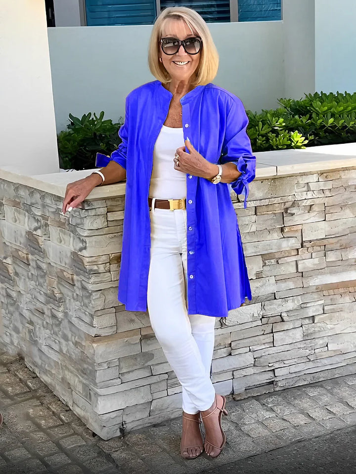 BELLAMY – GATHERED BACK COTTON SHIRT JACKET