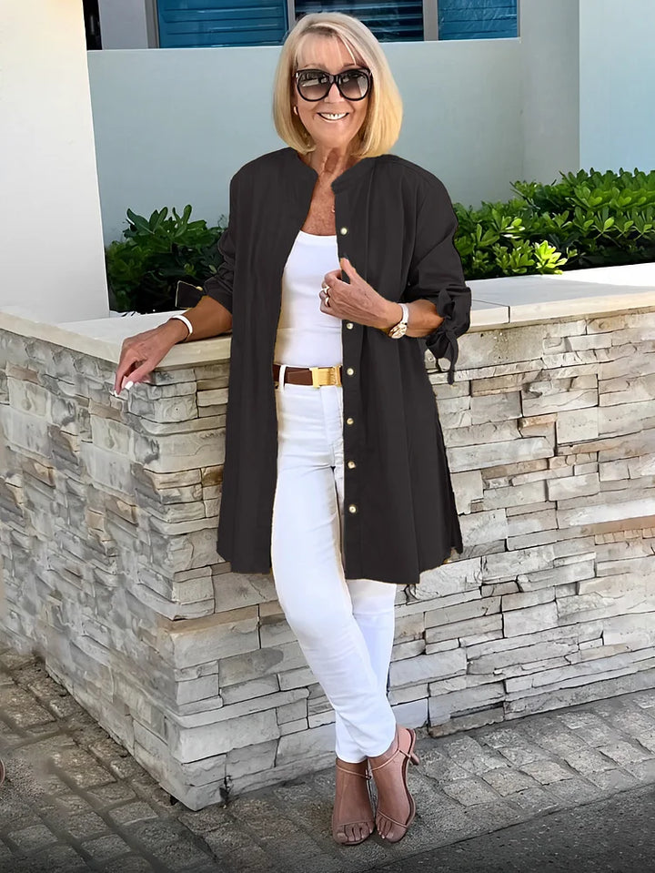 BELLAMY – GATHERED BACK COTTON SHIRT JACKET