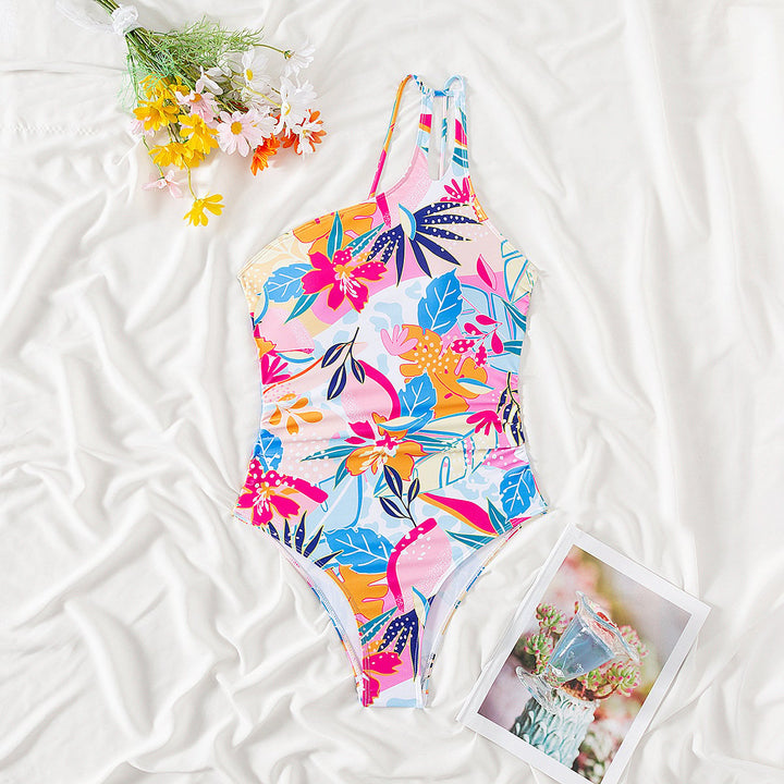 AUTUMN – ONE SHOULDER ONE-PIECE SWIMSUIT