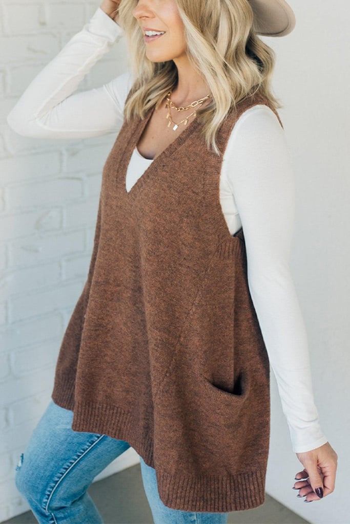 ORIELLE – COZY POCKET SWEATER VEST