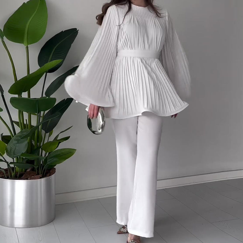 ZEILA – PLEATED TWO-PIECE SET