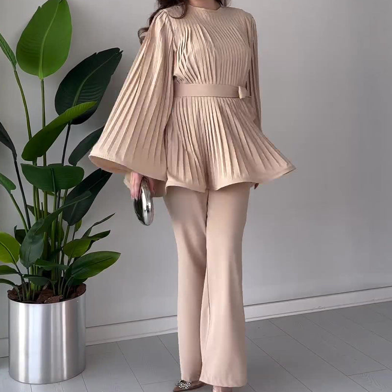 ZEILA – PLEATED TWO-PIECE SET